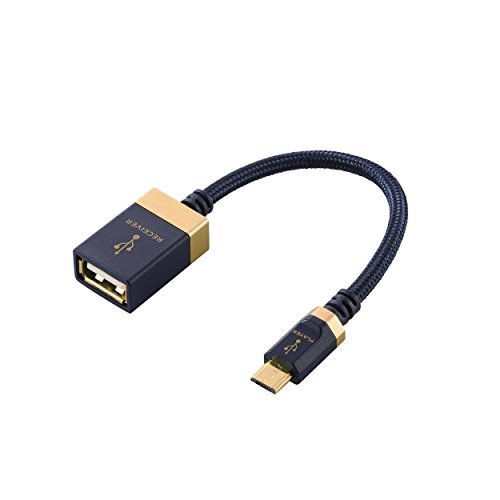 【中古】エレコム OTG変換ケーブル/音楽伝送/STD/microB-Aメス/USB2.0/0.1mネイビー_画像1