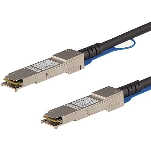 【中古】StarTech.com QSFP+ アクティブDAC Twinaxケーブル 5m Cisco QSFP-H40G-ACU5M互換 40GbE QSFPH40GACU5_画像1