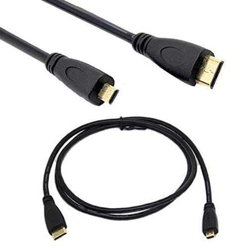 【中古】Micro-HDMI To Mini HDMI 変換 ケーブル 1m、1.8m タイプD-タイプA) ブラック 4k Ver 1.4、テレビ TV デジカメ ビデオ アクション_画像1