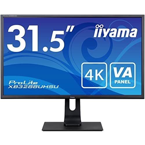 【中古】マウスコンピューター iiyama 4K モニター ディスプレイ XB3288UHSU-B1 (31.5型/VA非光沢/UltraHD 4K2K/3840x2160/DP,HDMIx2)_画像1