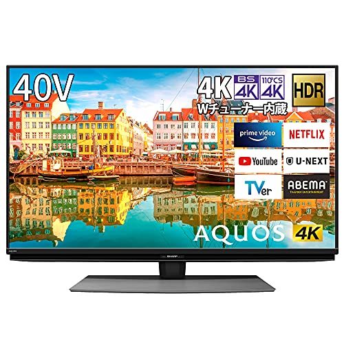 【中古】シャープ 40V型 液晶 テレビ アクオス 4K チューナー内蔵 Android TV Medalist S1 搭載 2020年モデル 4T-C40CL1_画像1