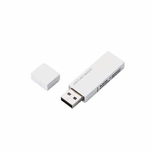 【中古】エレコム USBメモリ 64GB USB2.0 セキュリティ機能対応 ホワイト MF-MSU2B64GWH_画像1