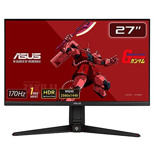 【中古】ASUSTek ゲーミングモニター TUF Gaming VG27AQGL1A ZAKU II EDITION 27インチ/WQHD/IPS/170Hz/HDR/1ms/PS5対応/130% sRGB/DPHDMI_画像1