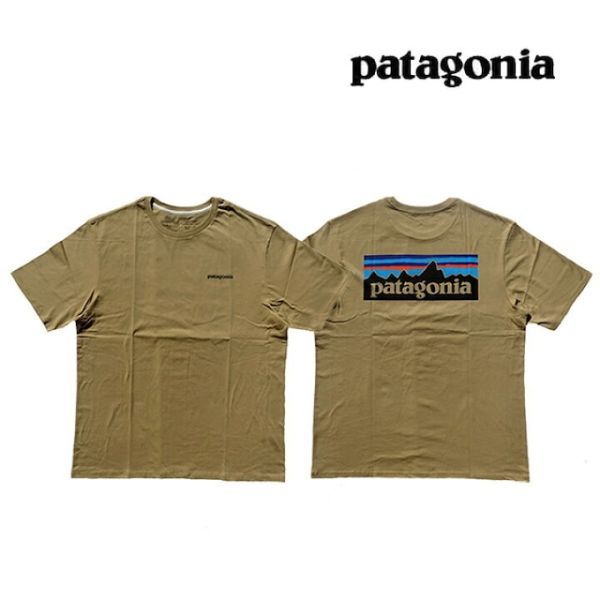 PATAGONIA パタゴニア P-6 ロゴ オーガニック メンズ Tシャツ P-6 LOGO ORGANIC T-SHIRT 38535 CLASSIC TAN CSC クラシックタン　XSサイズ_画像4