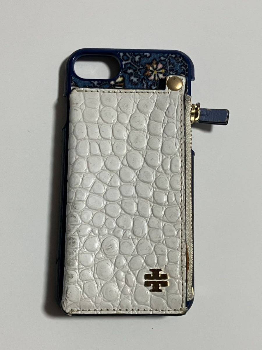 TORY BURCH コインケース 付 iPhoneケース カード入れ トリバーチ iPhone 7 8 SE2 SE3 送料無料 小銭入れ 小物入れの画像1