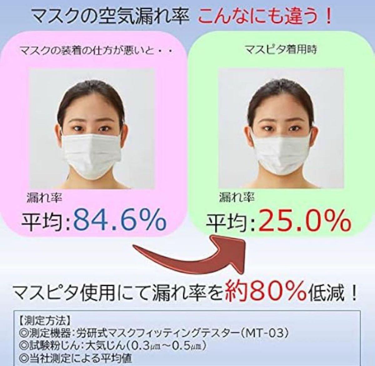 マスピタ ふつうサイズ マスクの隙間を埋める マスクカバー 飛沫 花粉 PM2.5 タナック 日本製 繰返使用 ゲル製 1枚入