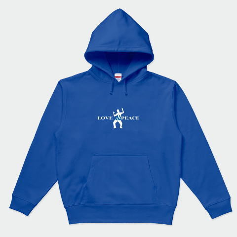 ☆Ls (Loveless) LOVE & PEACE PO.P (10.0オンス・プルオーバーパーカー).COLOR：ROYAL BLUE.SIZE：S～2XL ≪即決商品≫☆