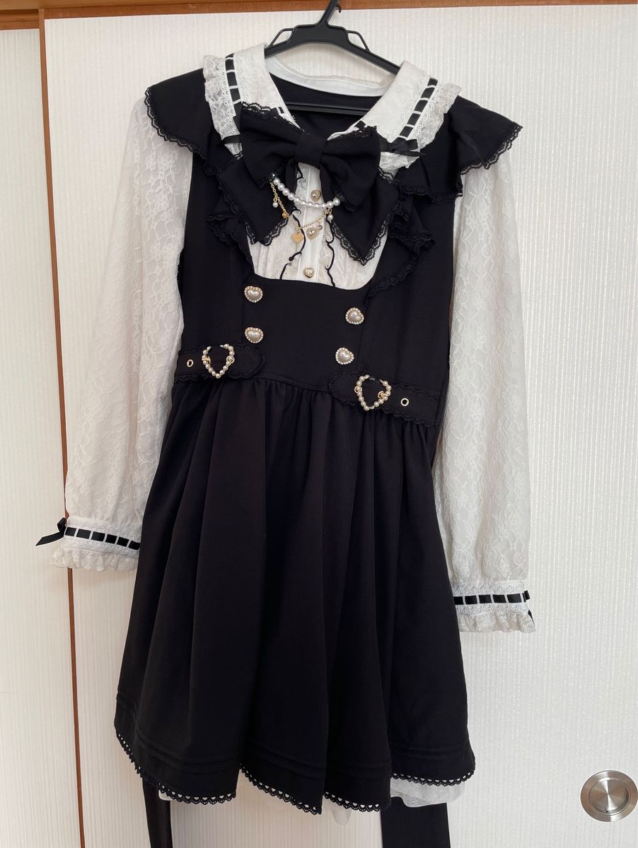 LIZ LISA ダブルハートラッフルワンピース 黒|Yahoo!フリマ(旧 LIZ LISA ダブルハートラッフルワンピース 黒|Yahoo!フリマ(旧