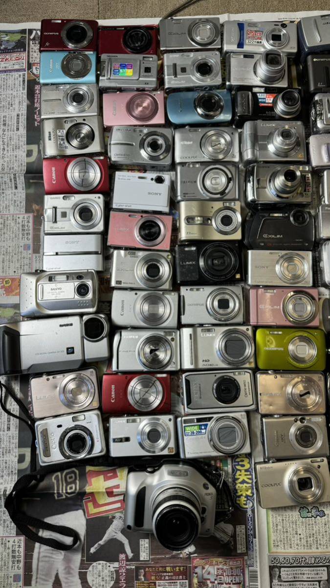 デジタルカメラ コンパクトデジタルカメラ OLYMPUS Canon SONY Panasonic Nikon Ricoh など70点纏め　現状未確認中古品_画像8