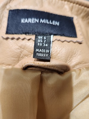 KAREN MILLEN　レザージャケット新品同様　アメリカサイズ２【８８２５－５】_画像4