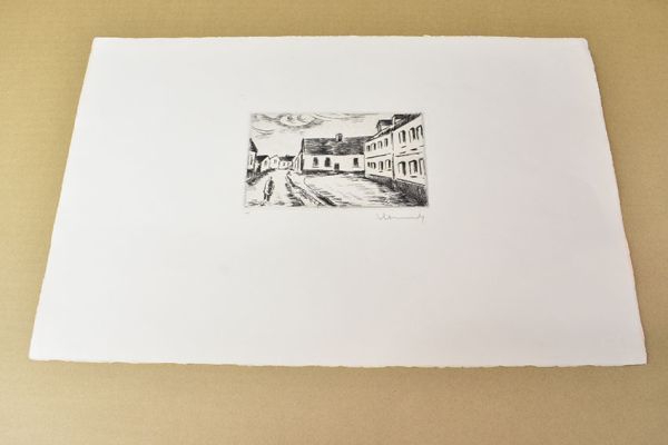 モーリス・ド・ヴラマンク版画「作品2」　銅版画　サイン　10×16.2　S:32.8×50.5　Maurice de Vlaminck_画像2