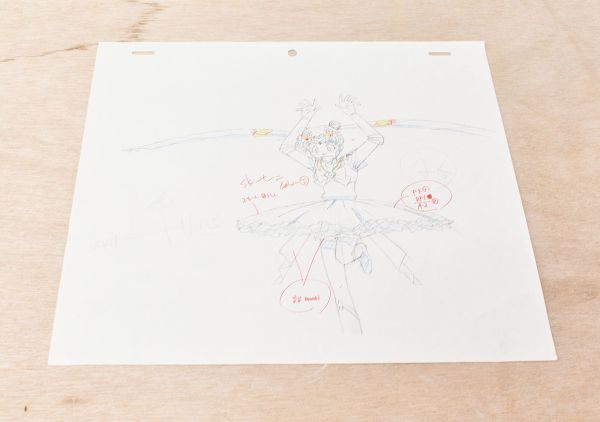 美少女戦士セーラームーン」原画、修正原画4枚組 各24.2×26.8 美少女戦士セーラームーン」原画、修正原画4枚組 各24.2×26.8