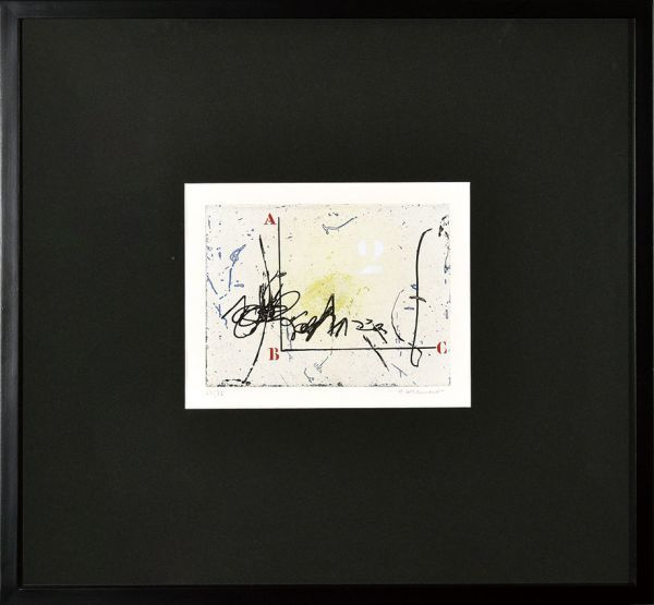 ジェームズ・コワニャール版画額「墓地の空気III」　銅版画　限75　サイン　14.5×19.7　F:49×53　James Coignard