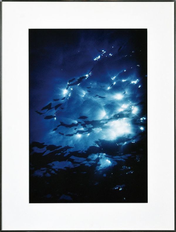 東野芳明プリント額「水の肌・・・4」　Cプリント　限5　裏にサイン、年記　M. galleryシール　41.2×28　1987年　Yoshiaki Tohno