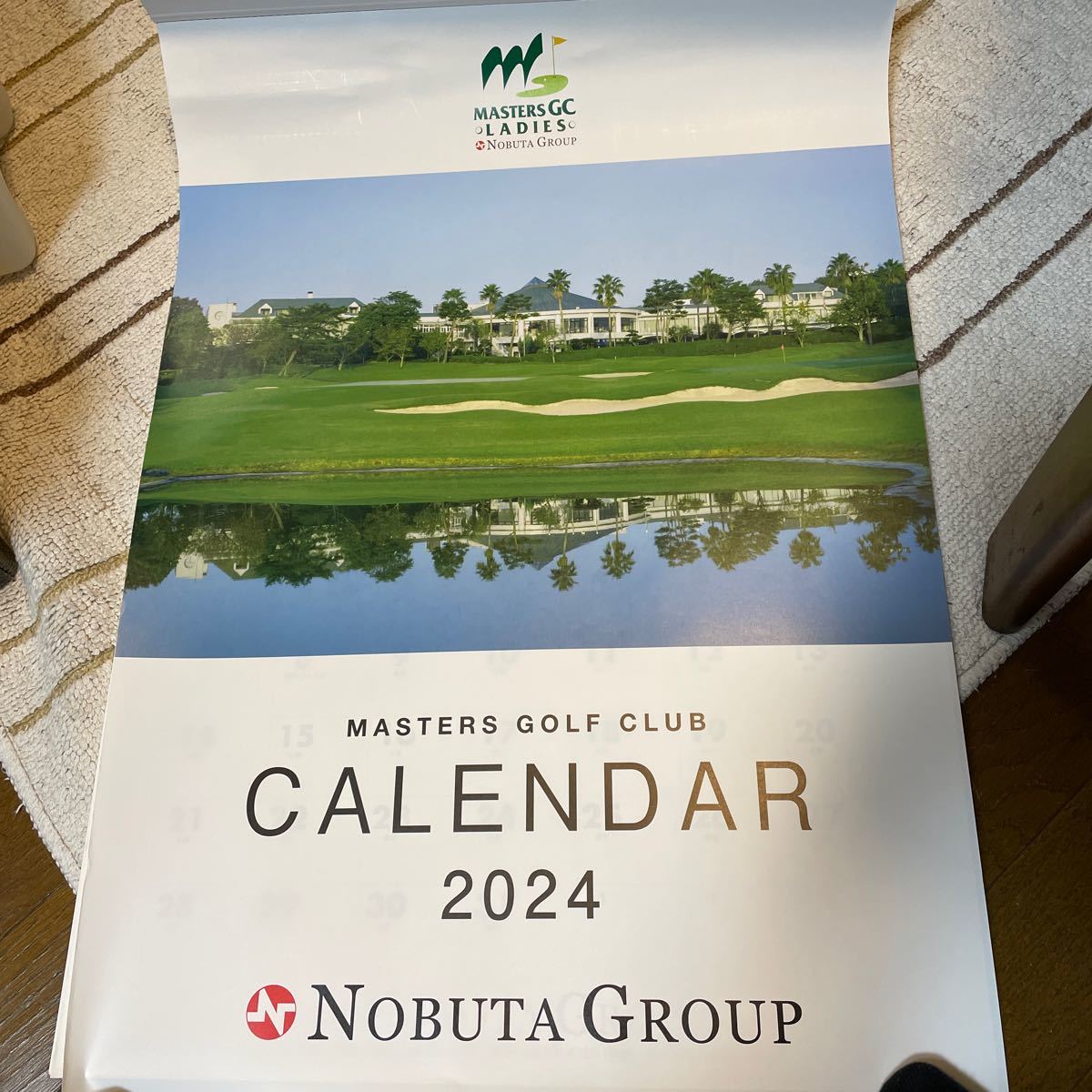 壁掛けカレンダー 2024 ゴルフ　企業名入り_画像1