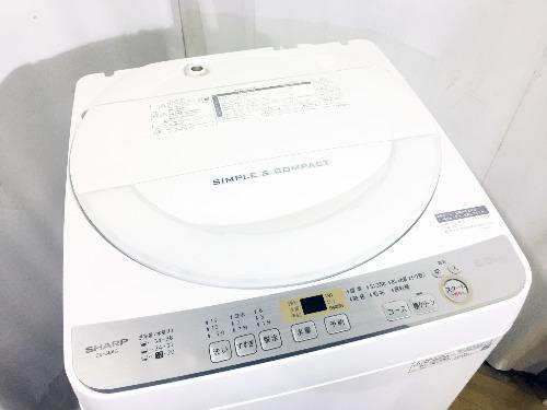 送料無料★2019年製★極上美品 中古★シャープ 6kg 穴なし槽で清潔＆節水！Ag＋抗菌・防カビ加工 洗濯！洗濯機【ES-GE6C-W】CPJ0_画像2