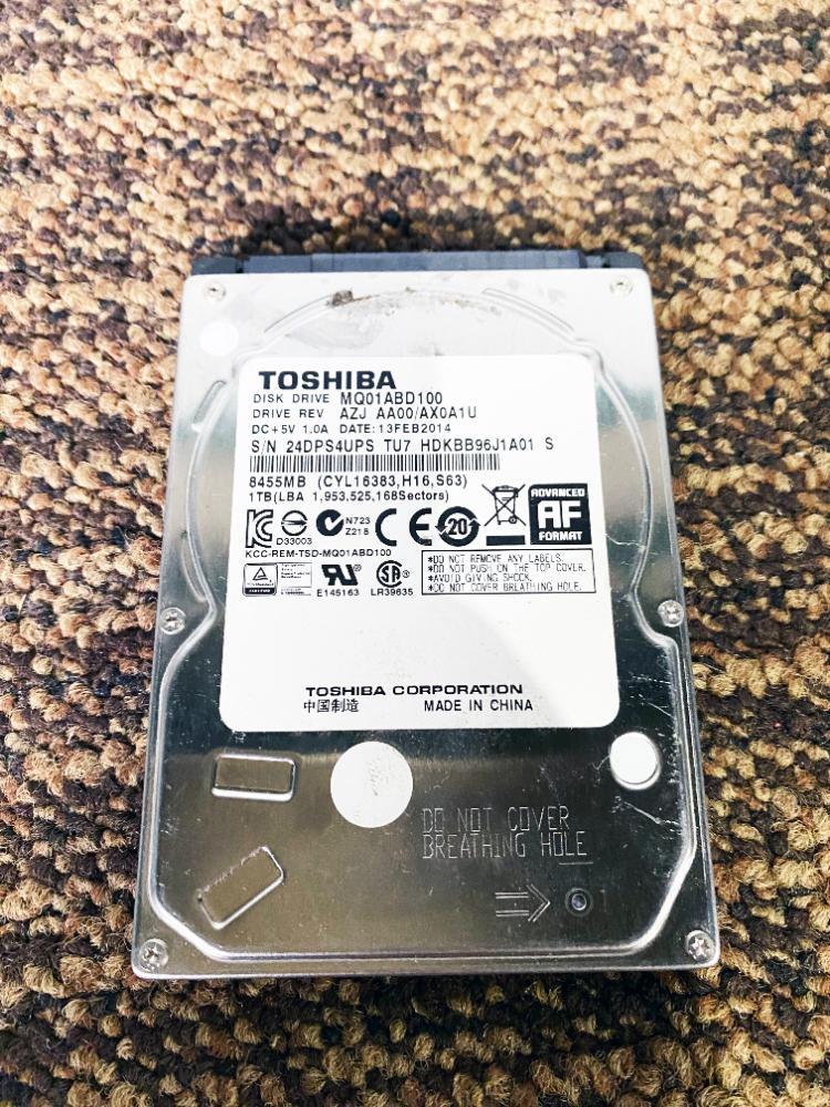 ◎★ 中古★4台セット☆東芝 HDD 2.5インチ 1TB 初期化済み【MQ04ABF100/MQ01ABD100】CM3U_画像3