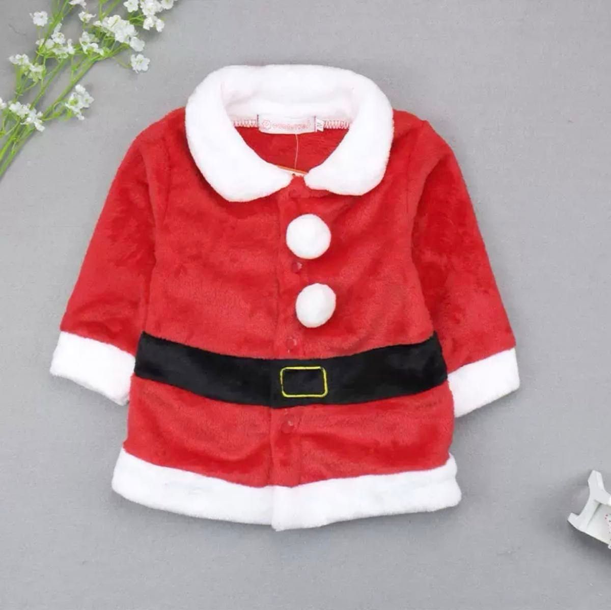 サンタ　キッズ　コスプレ　コスチューム　クリスマス　男女兼用　大人気　可愛い　赤　もこもこ　あったかい　黒　白　子供　 衣装