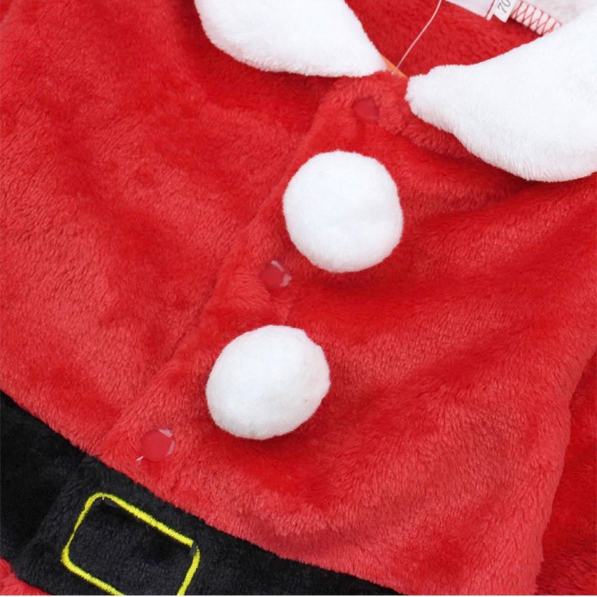 サンタ　キッズ　コスプレ　コスチューム　クリスマス　男女兼用　大人気　可愛い　赤 子供 サンタクロース 衣装　黒　白　もこもこ　冬