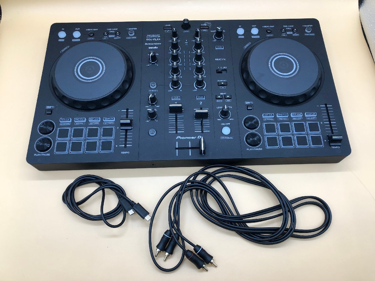 通電のみ確認 Pioneer パイオニア DJコントローラー DDJ-FLX4 箱無し 【現状品】[52-1223-O4]_画像1