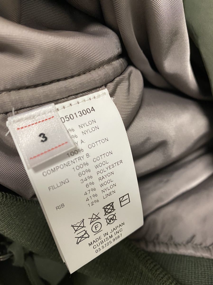visvim 23aw THORSON JKT CRASH OLIVE Size3 MUD DYE MA-1 の visvim 23aw THORSON JKT CRASH OLIVE Size3 MUD DYE MA-1 の