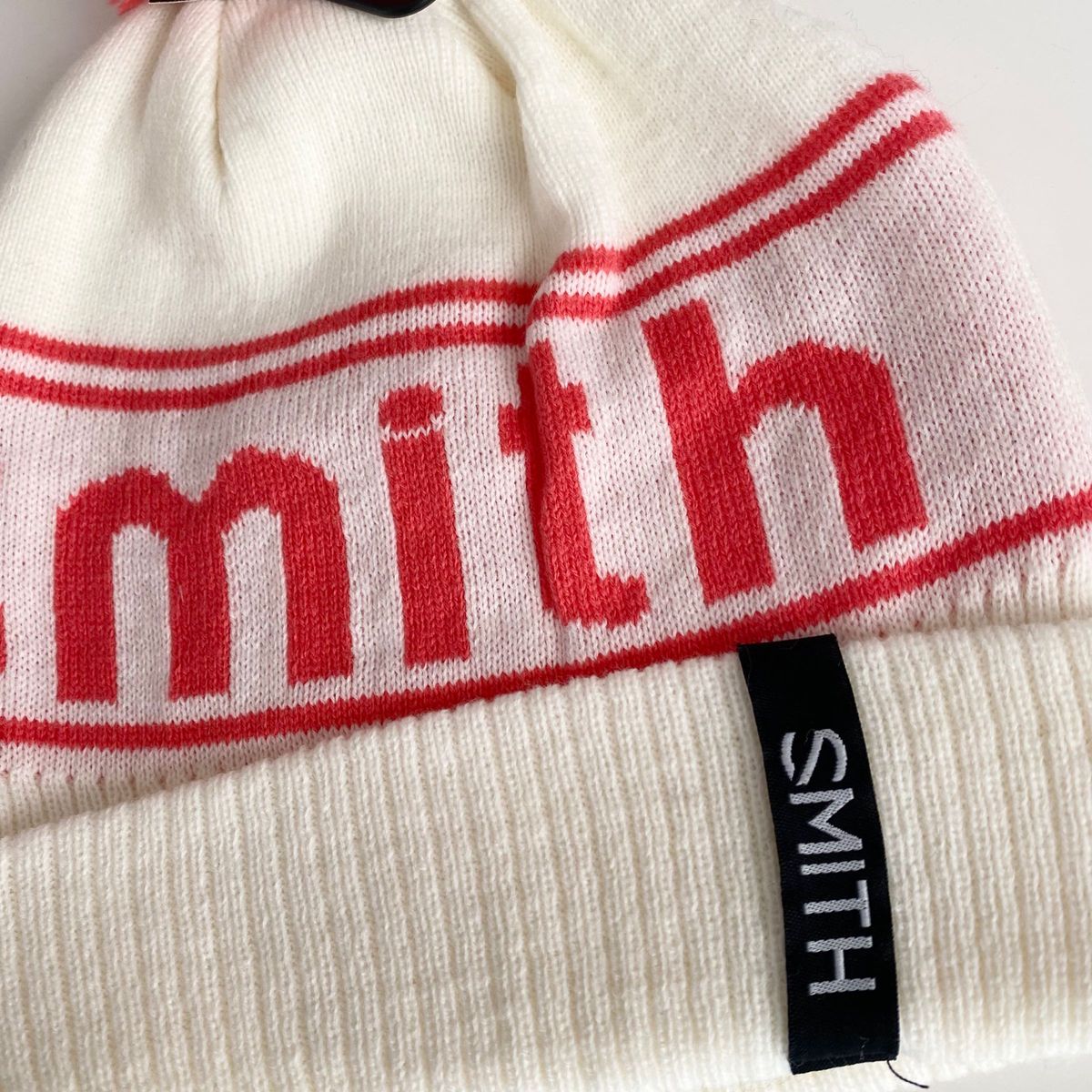 SMITHニット帽　白