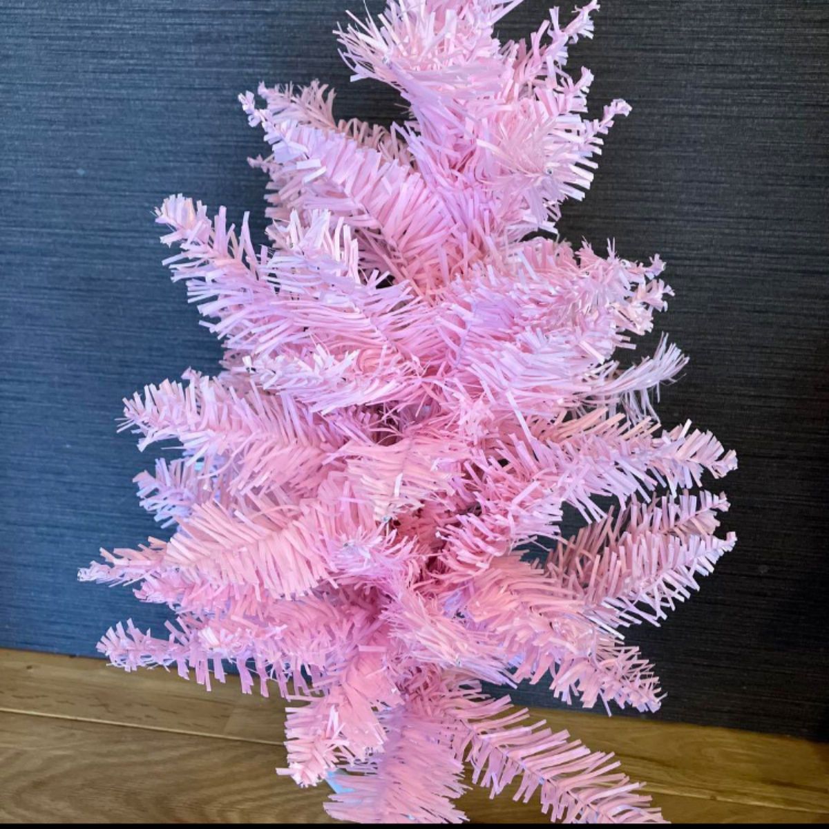 クリスマスツリー ピンク ライト付き オーナメント付き 卓上クリスマスツリー 