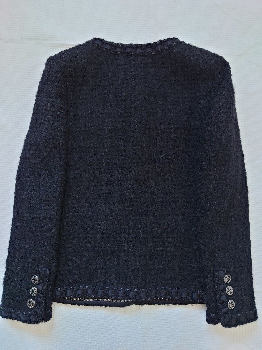 CHANEL☆USED美品☆リトルブラック ジャケット40黒/シャネル CHANEL☆USED美品☆リトルブラック ジャケット40黒/シャネル
