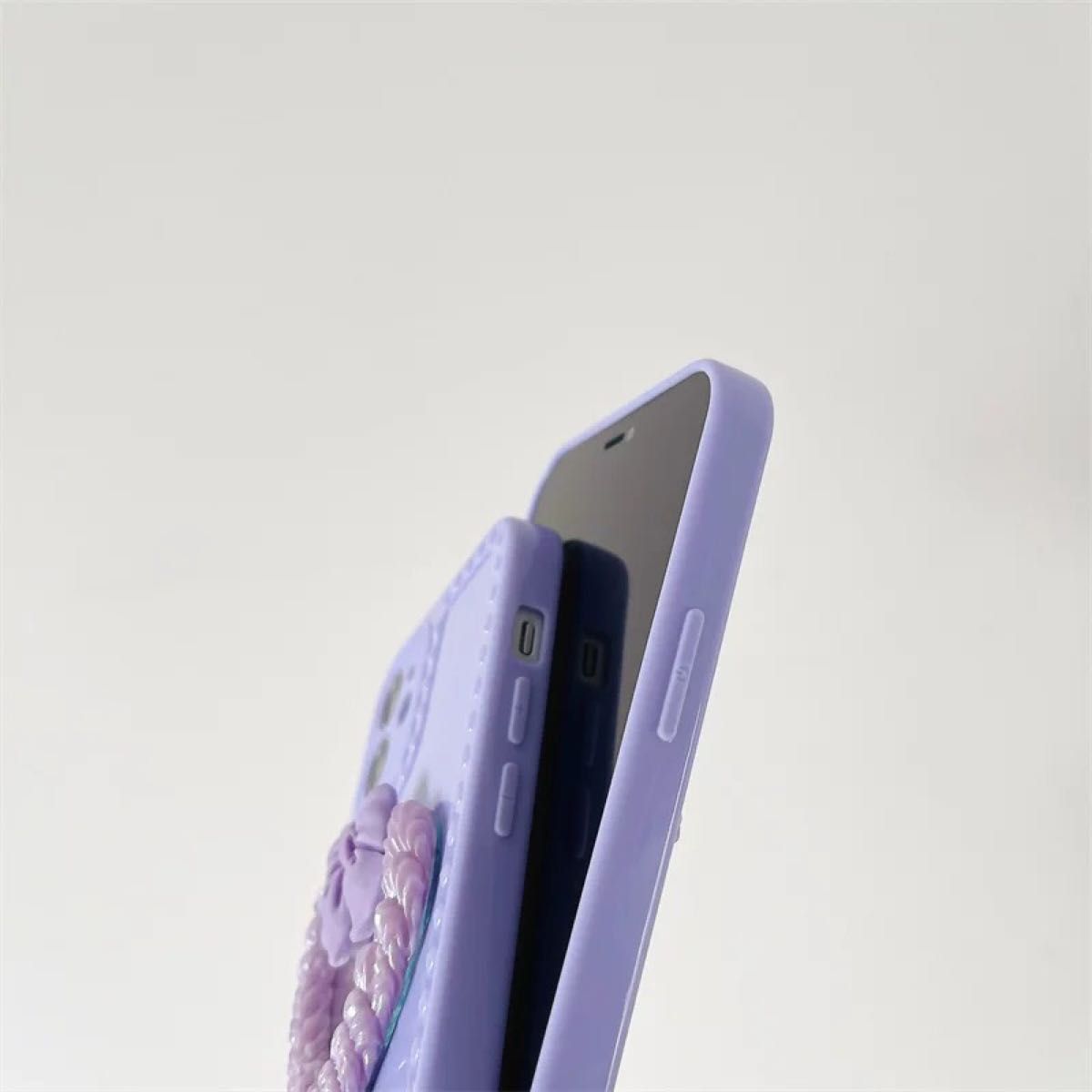 iPhone8plus/7plusケース 3個セット カバー ミラー付き かわいい 韓国 ハート リボン デコ まとめ売り