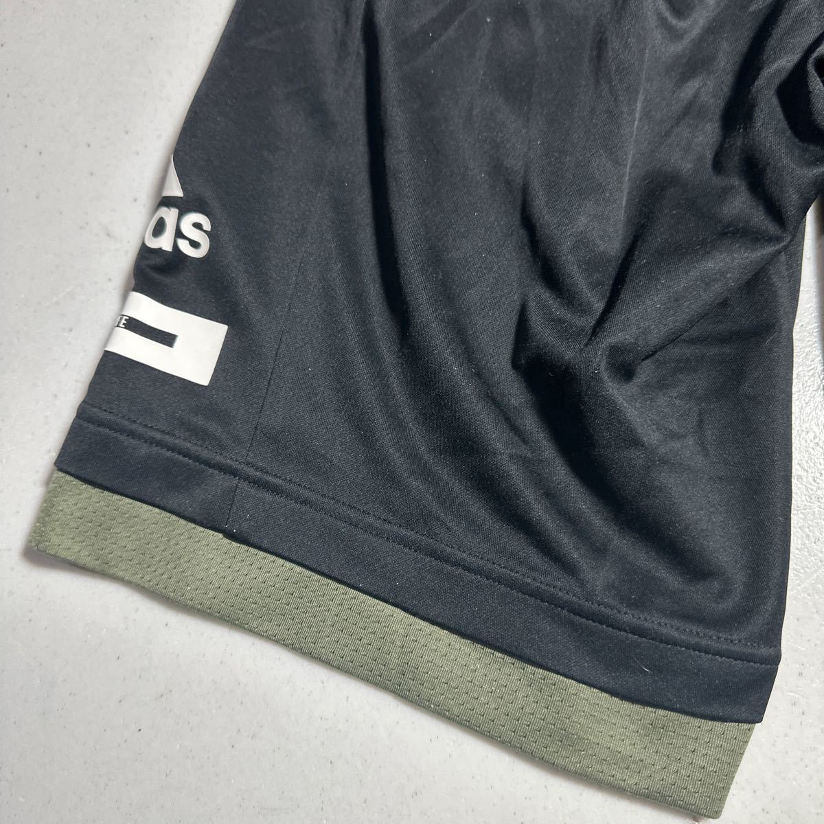 アディダス adidas 黒 ブラック ポケット付 スポーツ トレーニング用 ハーフパンツ 160cm_画像7