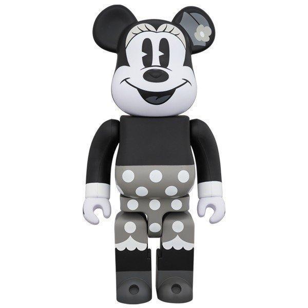 【送料込み】BE@RBRICK MINNIE MOUSE (B&W Ver.) フィギュア ミニーマウス ドール ベアブリック 400％ BLACK WHITE Disney ＃531298