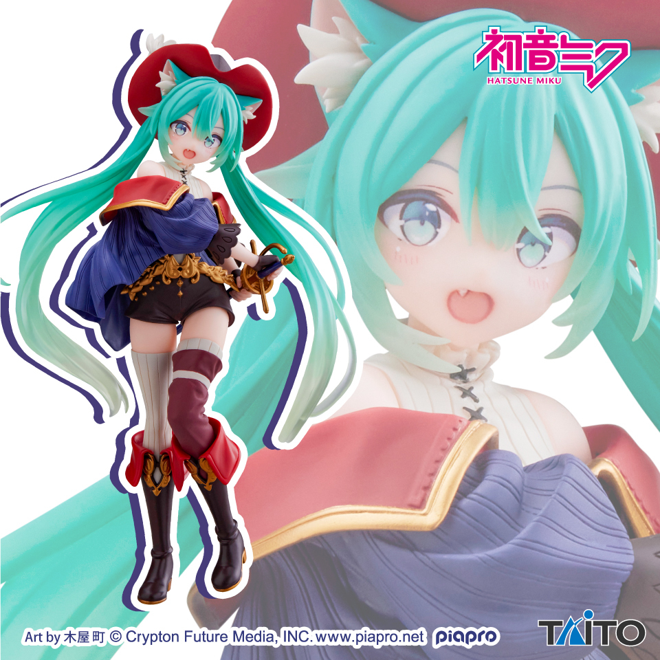 【未開封送料無料】初音ミク フィギュア5種セット Wonderland 長靴を履いた猫 眠れる森の美女 親指姫 ルームウェア AMP マーメイド_画像6