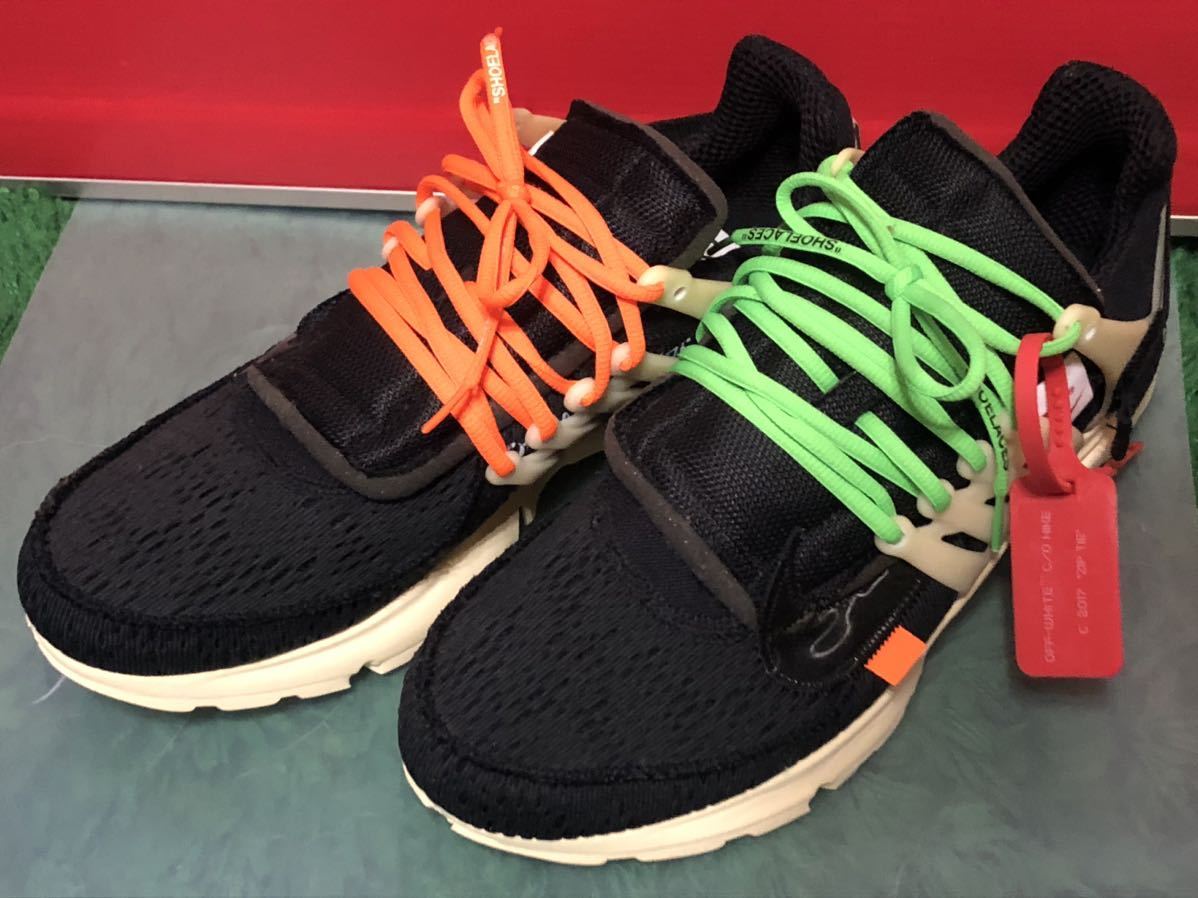 レア本物　THE10 OFF-WHITE NIKE AIR PRESTO BLACK THE TEN オフホワイト ナイキ エアプレスト 黒 スニーカー US12 30cm コラボ ブラック_画像1