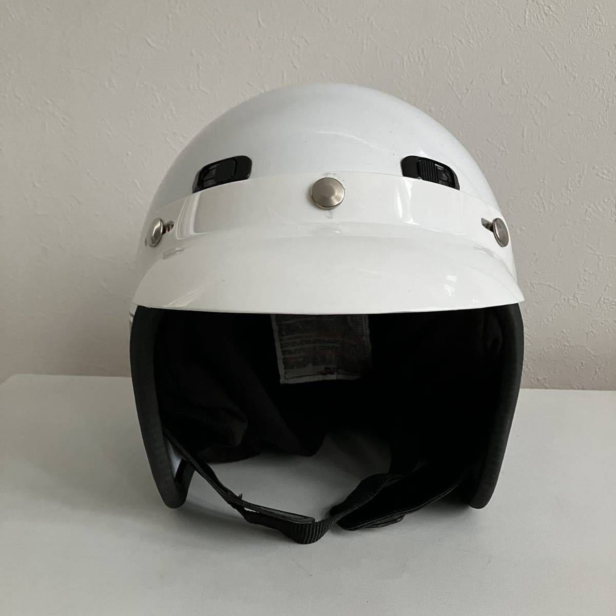 VECTOR SPORTS* vintage helmet postage included XL size Harley jet jeperuUSA white color black american jet helmet 