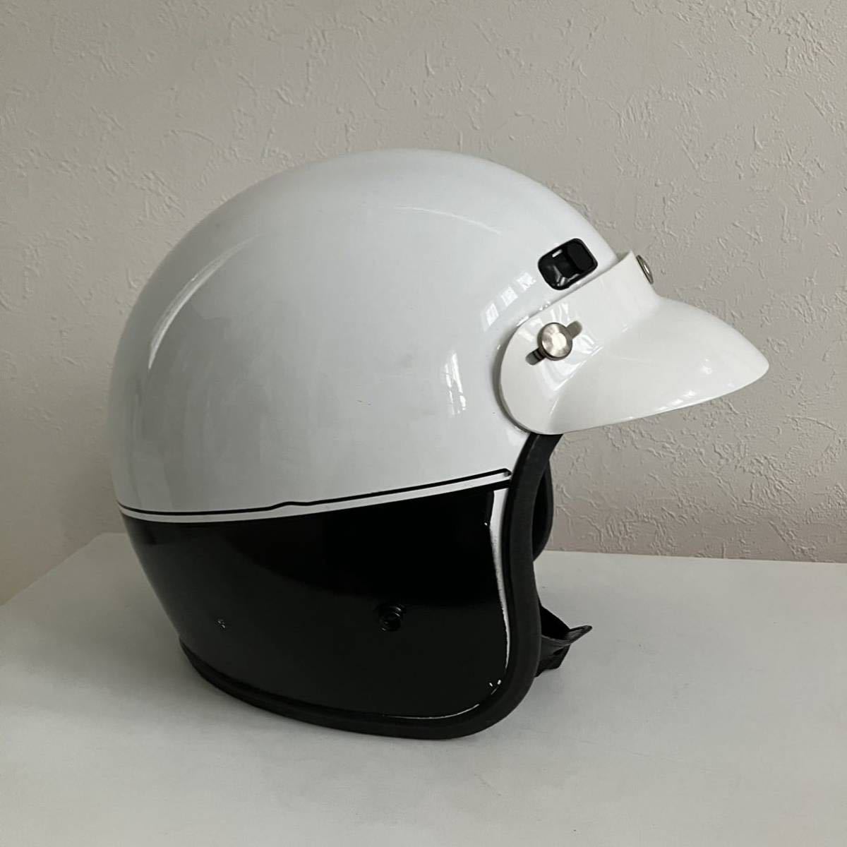 VECTOR SPORTS* vintage helmet postage included XL size Harley jet jeperuUSA white color black american jet helmet 