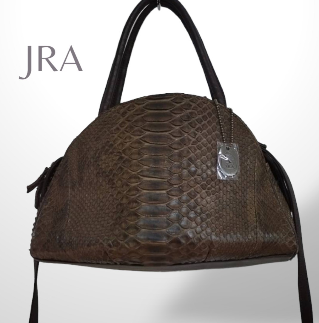JRA ハンドバッグ ショルダーバッグ 革 パイソン 蛇 鞄 カバン ヘビ革 B209