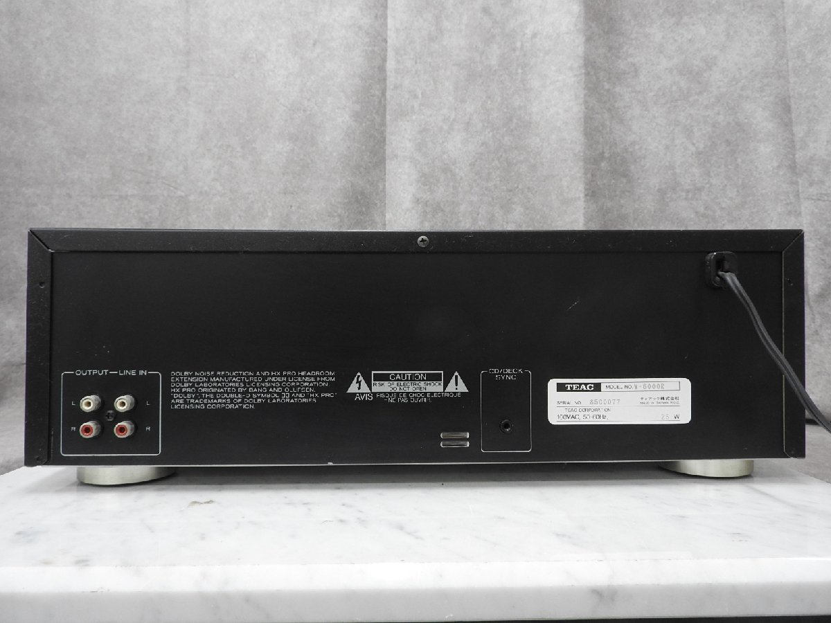 〇【神殿店】TEAC ティアック W-6000R カセットデッキ　　〇ジャンク〇_画像6