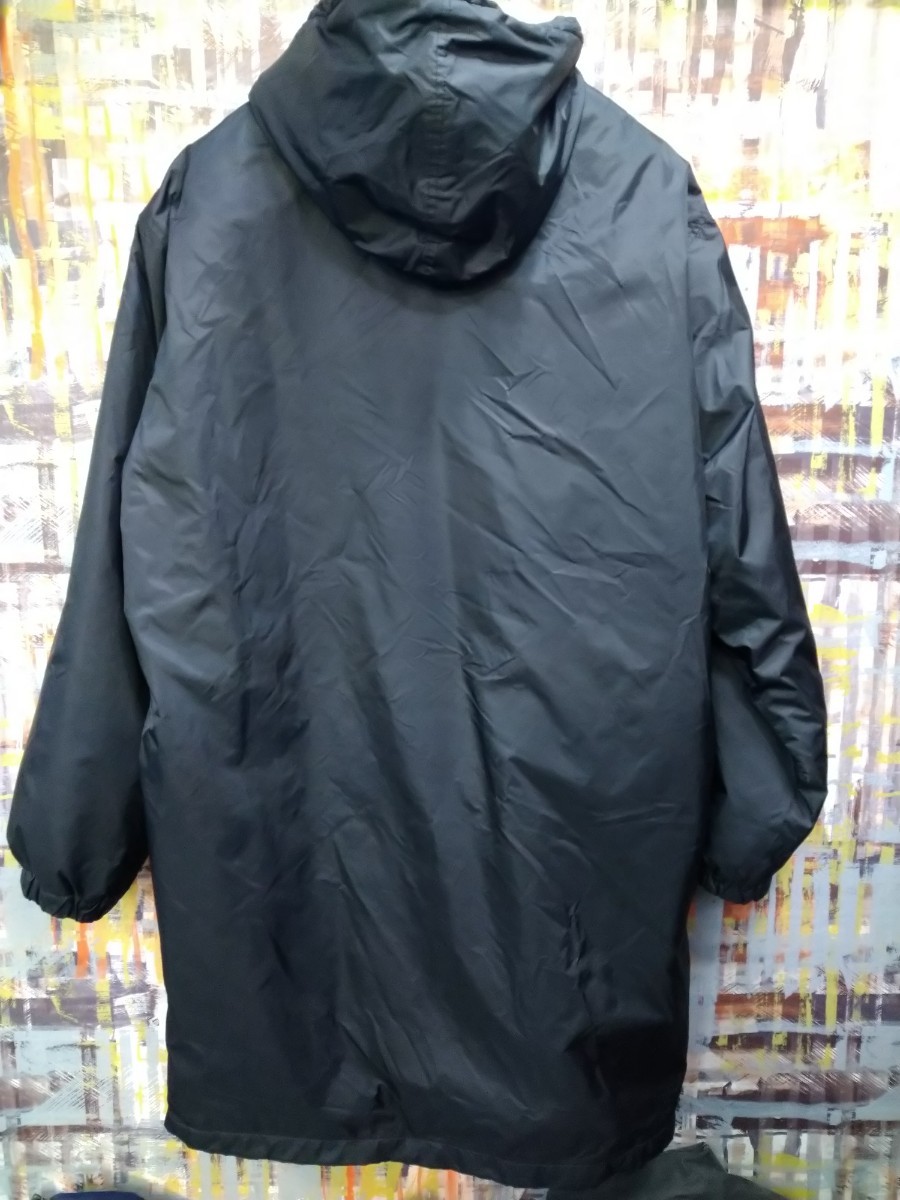  including carriage *FIRST DOWN/ hood Grand coat reverse side boa black 640139/LL size / front . full zipper &5 hook ./ side poke/ sleeve rib / outdoor & sport 