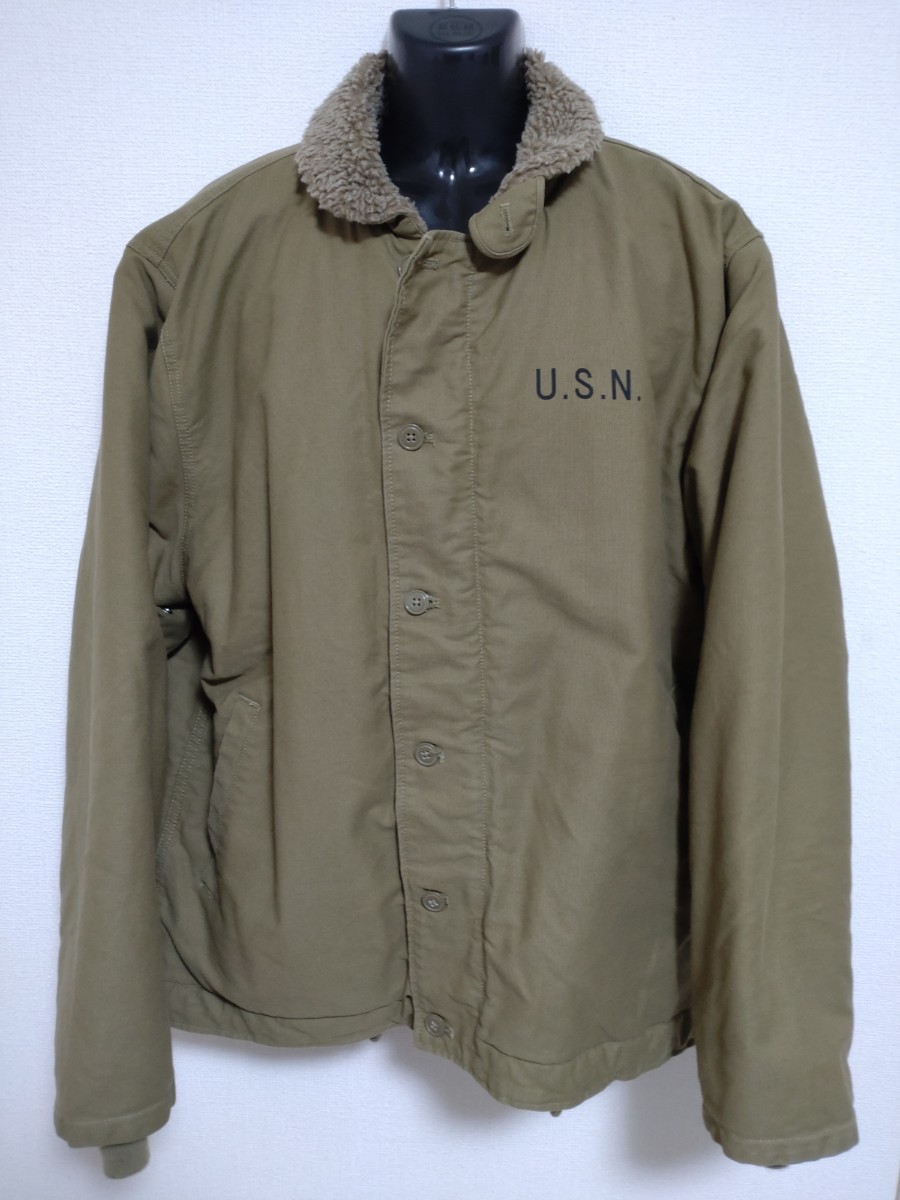 【未使用】N-1デッキジャケット WAIPER.inc 米海軍 U.S.SOLID＆U.S.Nステンシル 23WP02_画像1