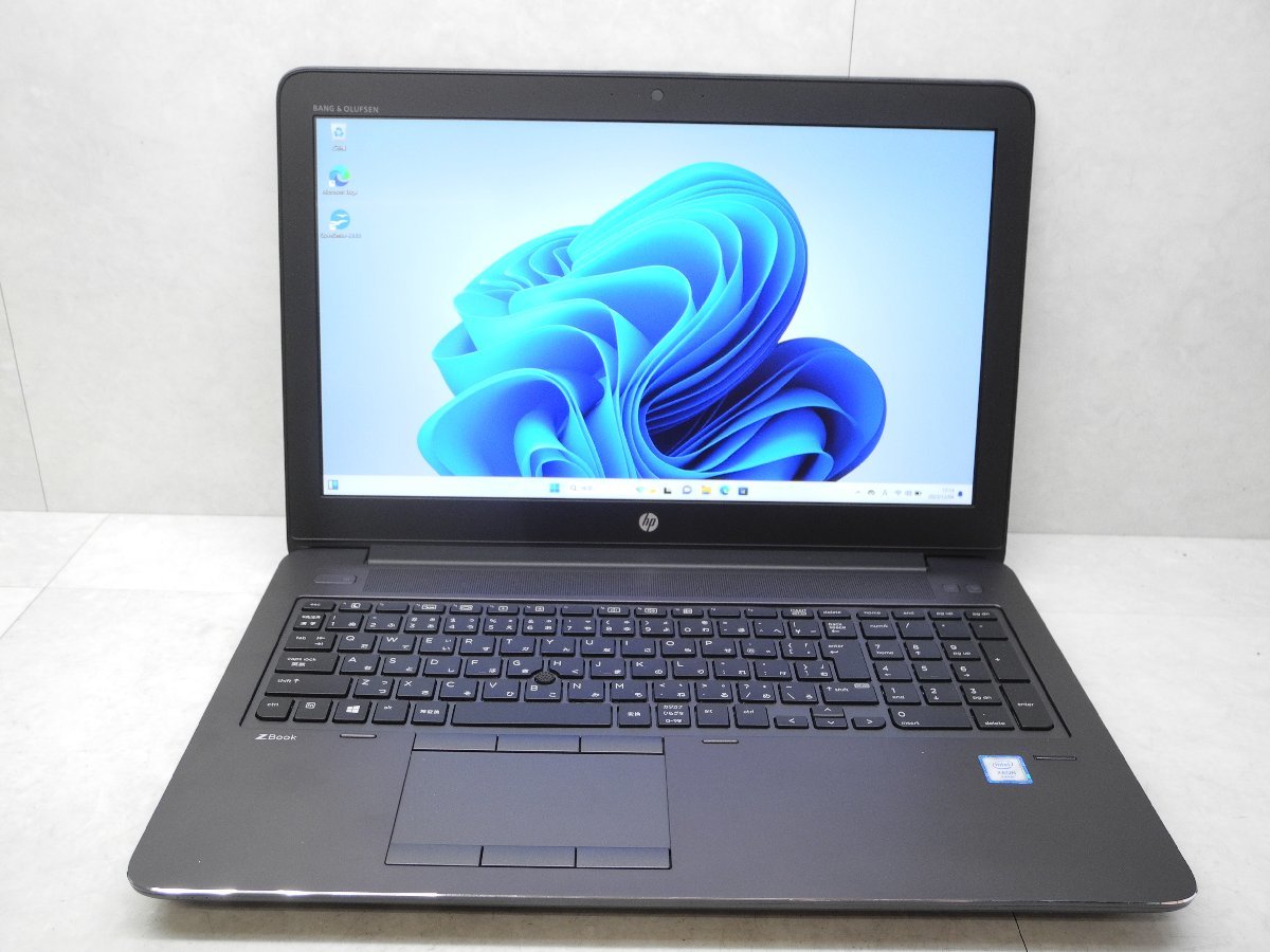 ☆1円☆良好品☆HP☆ZBook 15 G3☆高解像度☆Quadro M2000M☆Xeon E3-1505Mv5 2.80GHz/32GB/SSD256GB/無線/Bluetooth/Office/Win11☆_画像1