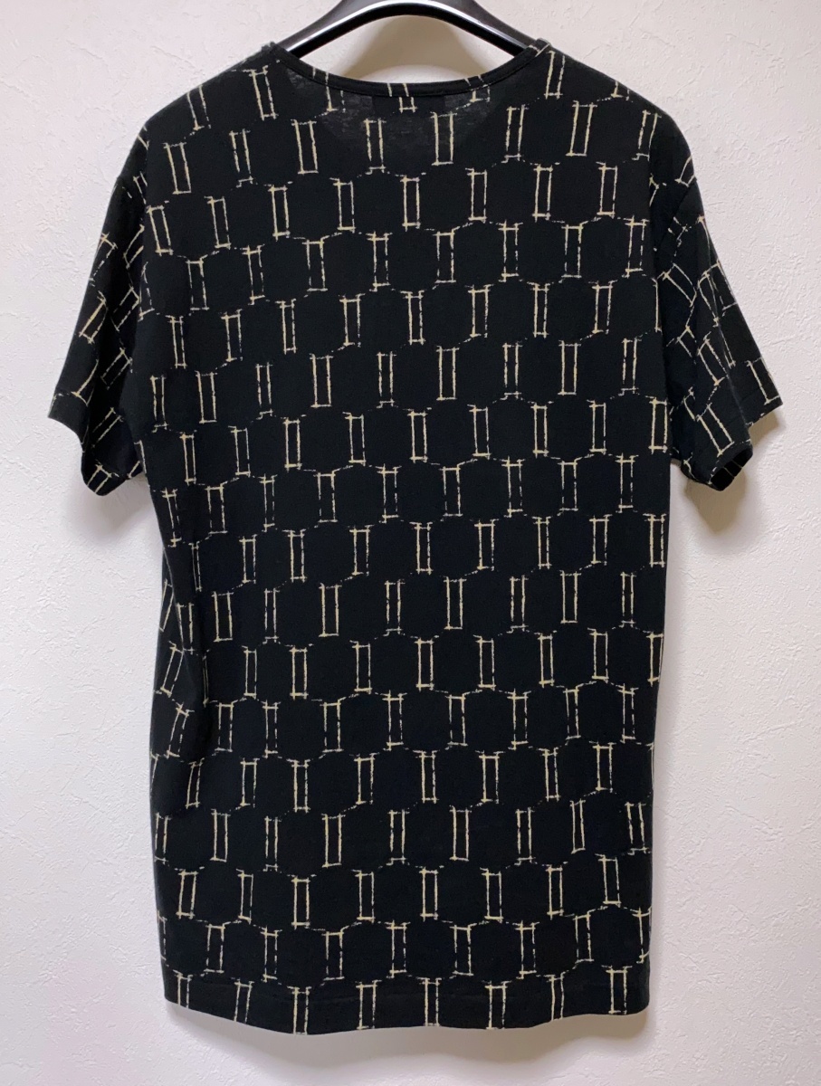 Yohji Yamamoto POUR HOMME　ヨウジヤマモトプールオム　12SS Tシャツ 袴期　侍期　亀甲柄　抜染　HB-T47-083　和柄　アルチザン　山本耀司_画像2