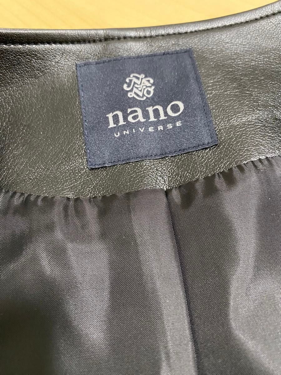 NANO universe ナノユニバース ノーカラー ライダース レザー NANO universe ナノユニバース ノーカラー ライダース レザー