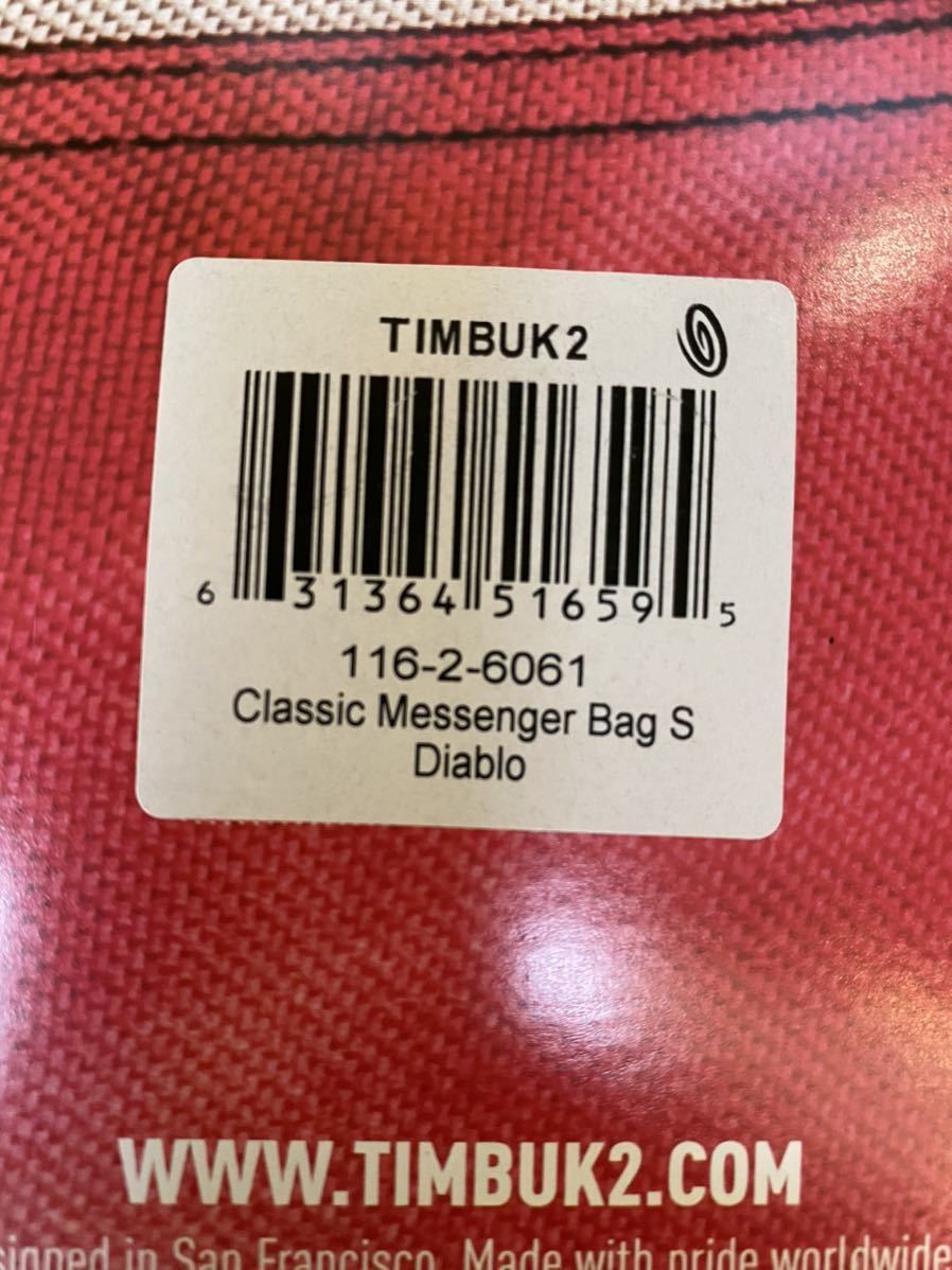 TIMBUK2tin back 2 Classic messenger bag S size classic messenger S Diablo regular price 9900 jpy tax not included new goods tag attaching unused waste number 