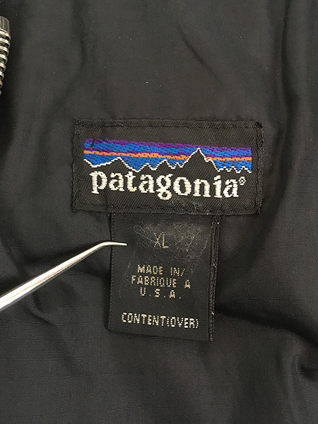  old clothes 90s USA made Patagonia masterpiece sinchila fleece full Zip shirt jacket black XL old clothes 