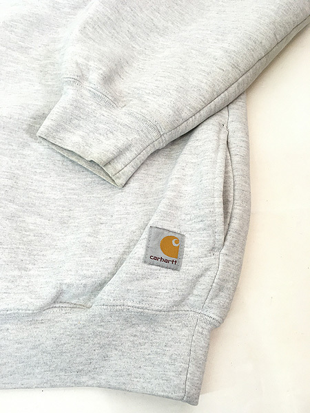 古着 90s Carhartt 裏地 メッシュ ポケット付 スウェット トレーナー グレー XL Tall 古着_画像4