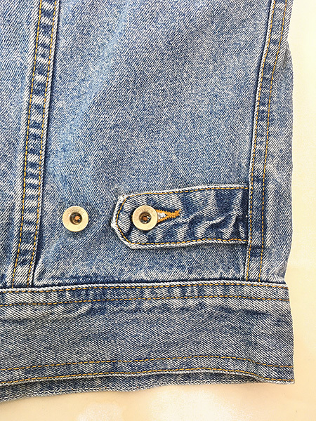 レディース 古着 90s Levi's フロント プリーツ Vネック ブルー デニム ワーク ベスト S 古着_画像6