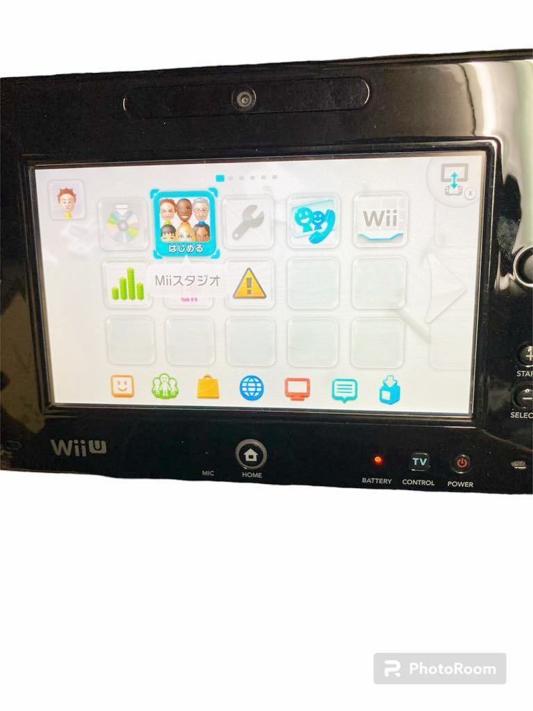 すぐ遊べるセット！ Nintendo WiiU 32GB クロ プレミアムセット 任天堂 ニンテンドー ウィーユー 黒 動作確認済_画像2