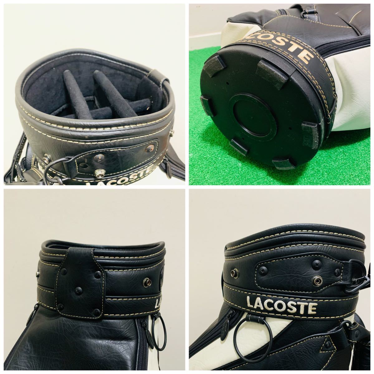 6171 LACOSTE ラコステ キャディバッグ 黒 ブラック 希少 レア 6171 LACOSTE ラコステ キャディバッグ 黒 ブラック 希少 レア