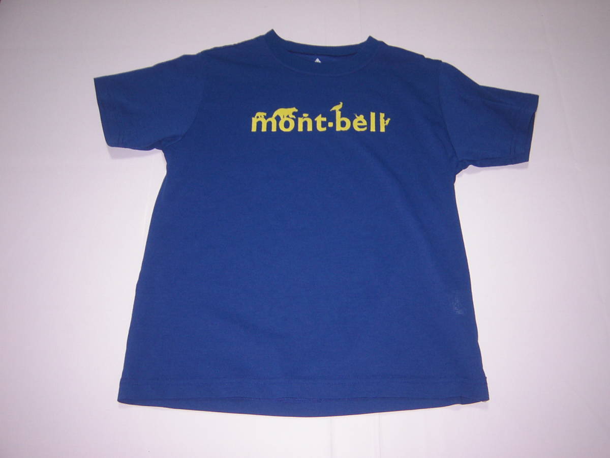 男の子用 150㎝ mont-bell　モンベル　Tシャツ　1シーズン着用　相応の使用感あり_画像1