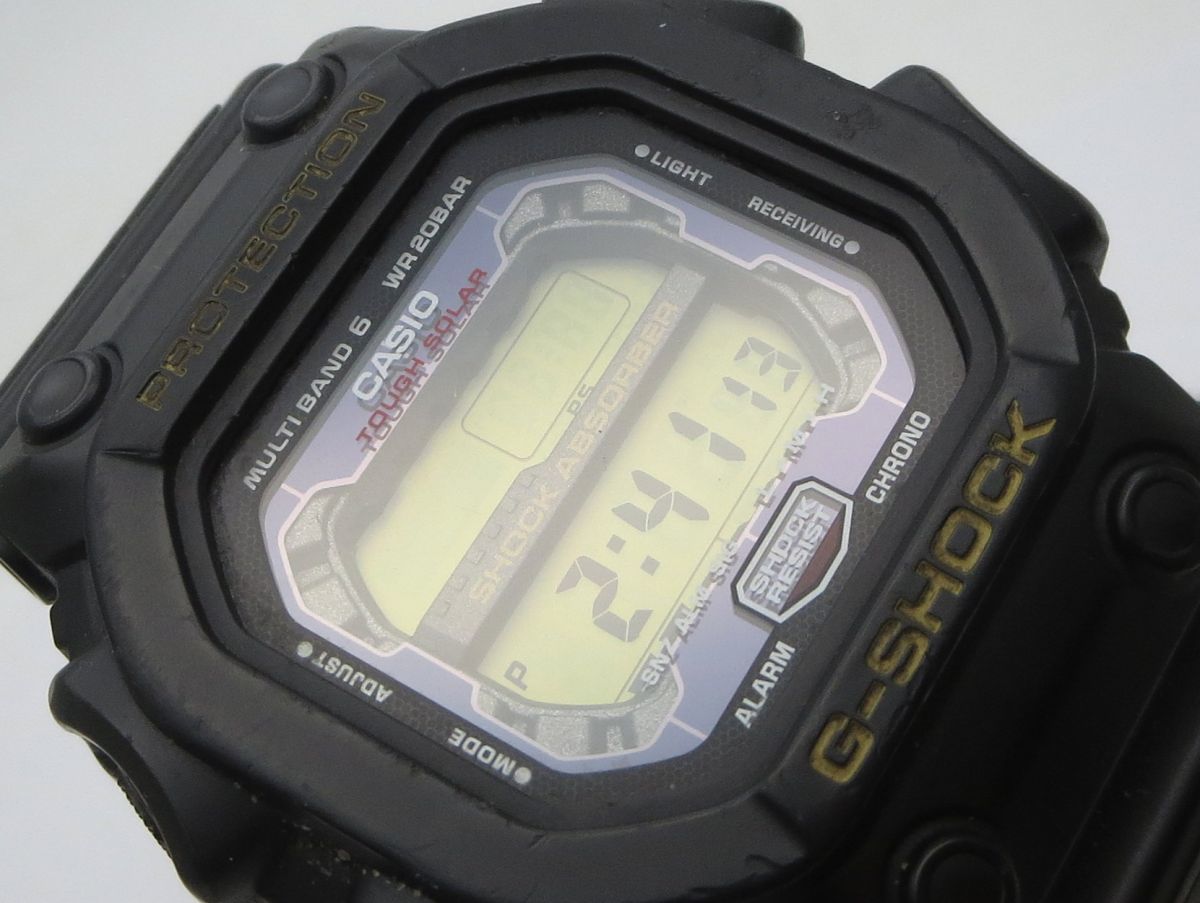 1000円スタート 腕時計 CASIO カシオ G-SHOCK ジーショック 3220 GXW-56 電波ソーラー ブラック デジタル メンズ 10 J60026_画像9